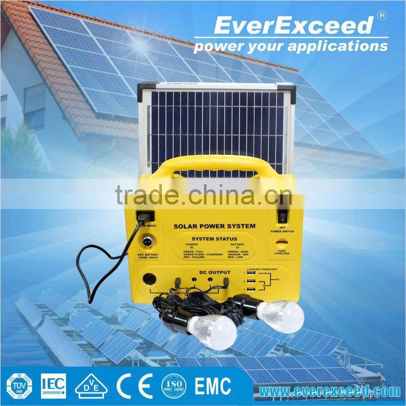 EverExceed reliable quality portable solar home system for outside solar lighting