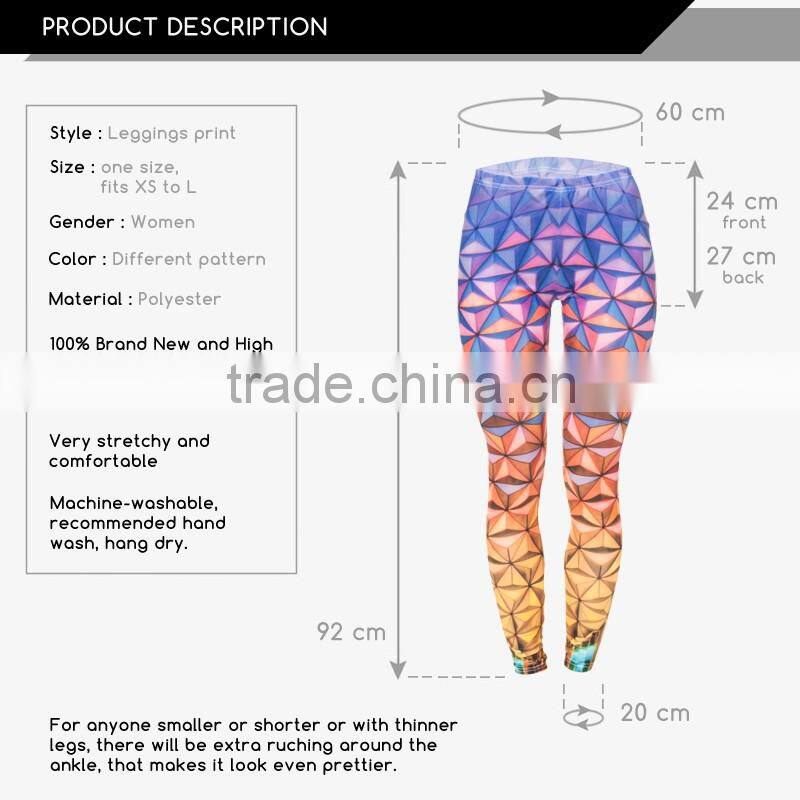 factory 3d digital full print colorful school girls pictures sexy pantyhose leggings