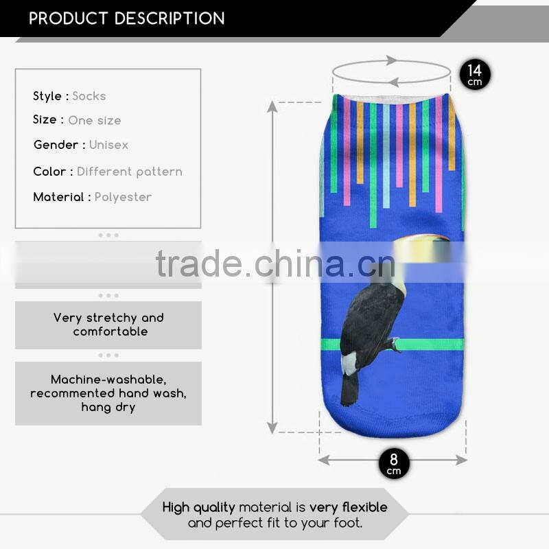 high quality 3d digital full print colorful cartoon cute boy tube socks