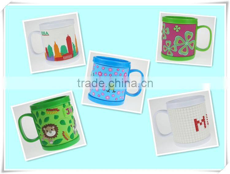 souvenir 3d plastic BRICK lego mug name soft pvc kids personalized plastic mugs