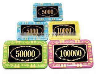 New Rectangular Chips model,hot stamping value rectangular poker chip