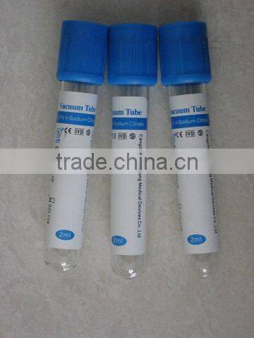Disposible vacuum blood collection PT tube(sodium citrate 9:1)