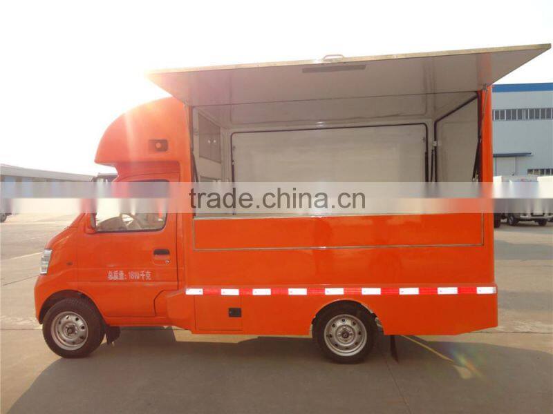 High quality low price 1.5 ton mini mobile restaurant food car