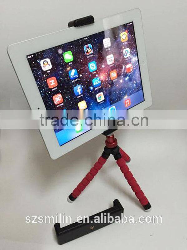 Manufacturer supply no patent 1/4" extendable Tablet Stand Mount Holder for iPad mini 1 2 generation Clip Clamp Attachment