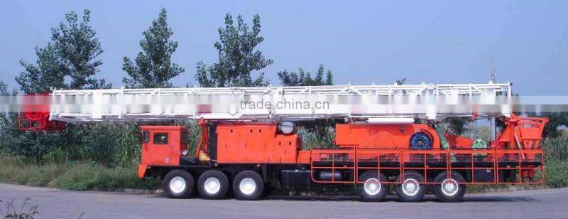 Truck mounted workover rig for oilfield using