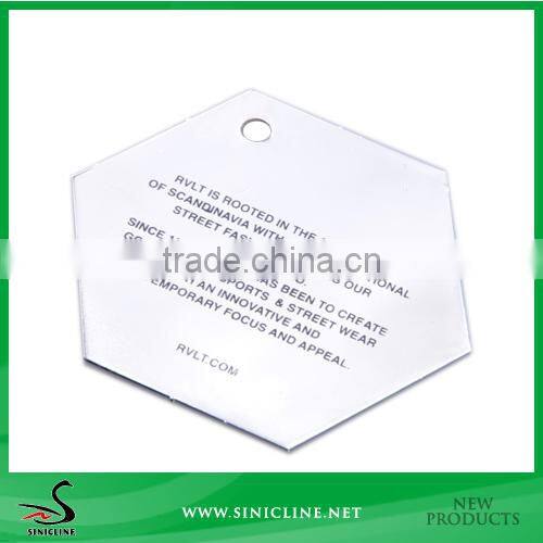 Sinicline Die Cutting Silver Metal Tag for Garment