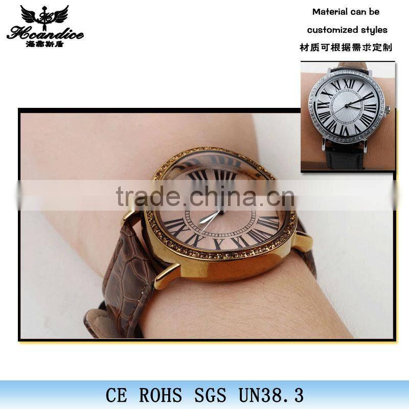 best sale alloy waterproof big face watches for women