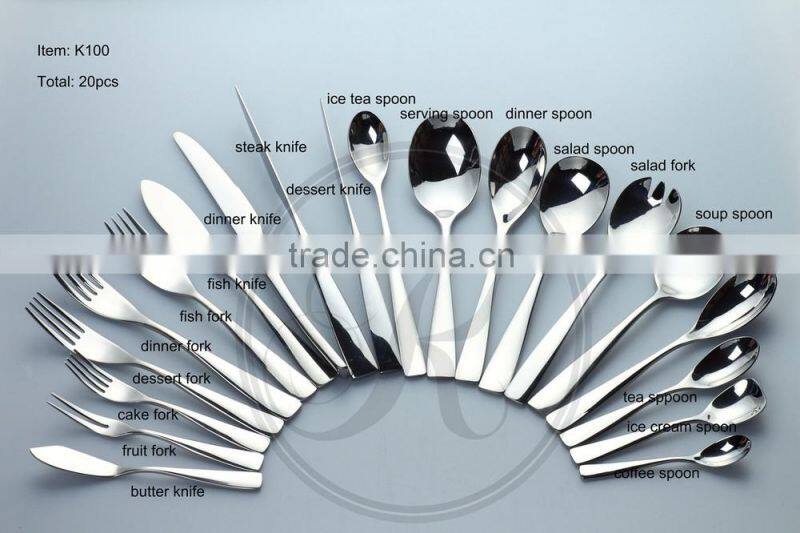 stainless steel cutlery set, stand for spoons and forks