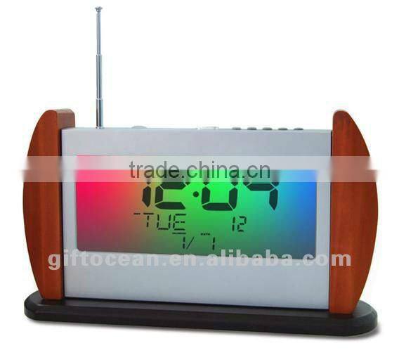 colorful cube digitals alarm clock with calendar