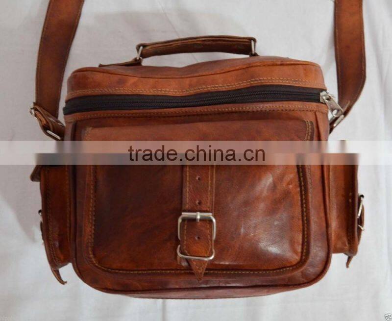 Indian Real Leather Vintage Messenger Handmade Shoulder Cross Body Bag Briefcase Laptop Satchel Camera Bag
