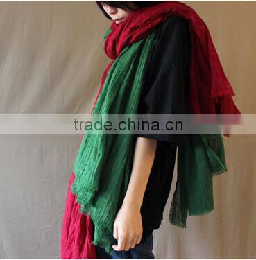 New product wholesale high quality pure cotton scarf multicolor WJ-640