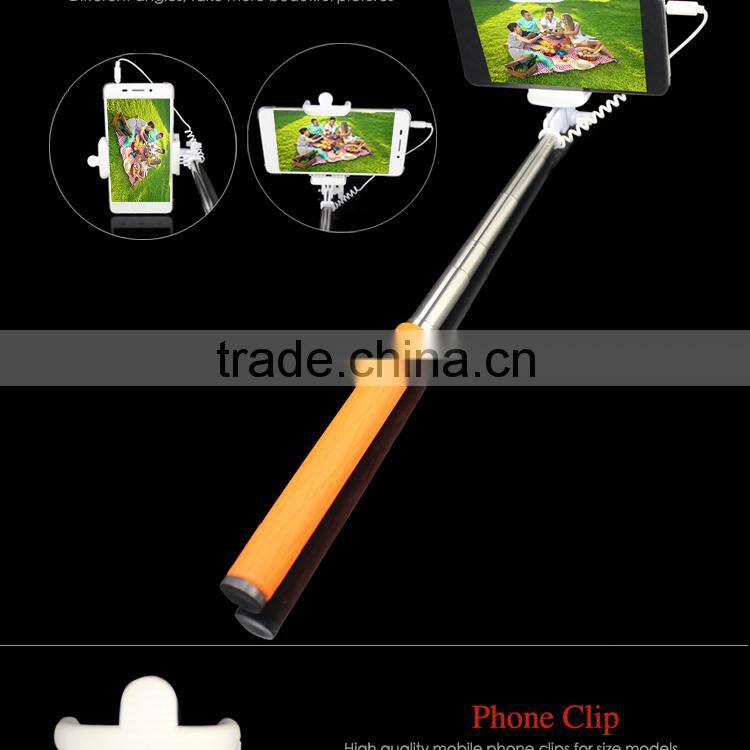 Silicon Selphie Stick, Selfie Stick with Aux Cable, Foldable Mini Monopod for Gionee Elife E7