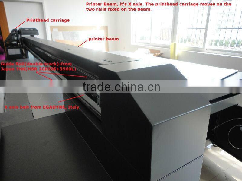 Docan uv flatbed inkjet printer UV2512 (Konica Minolta 512 print heads, UV lamb, UV curing ink)
