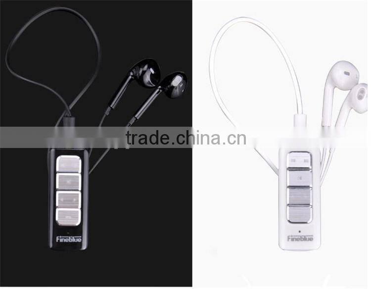 New Arrival Fineblue I5S Bluetooth V4.0 Earphone Lavalier Music Voice Stereo Binaural Headset For All SmartPhone