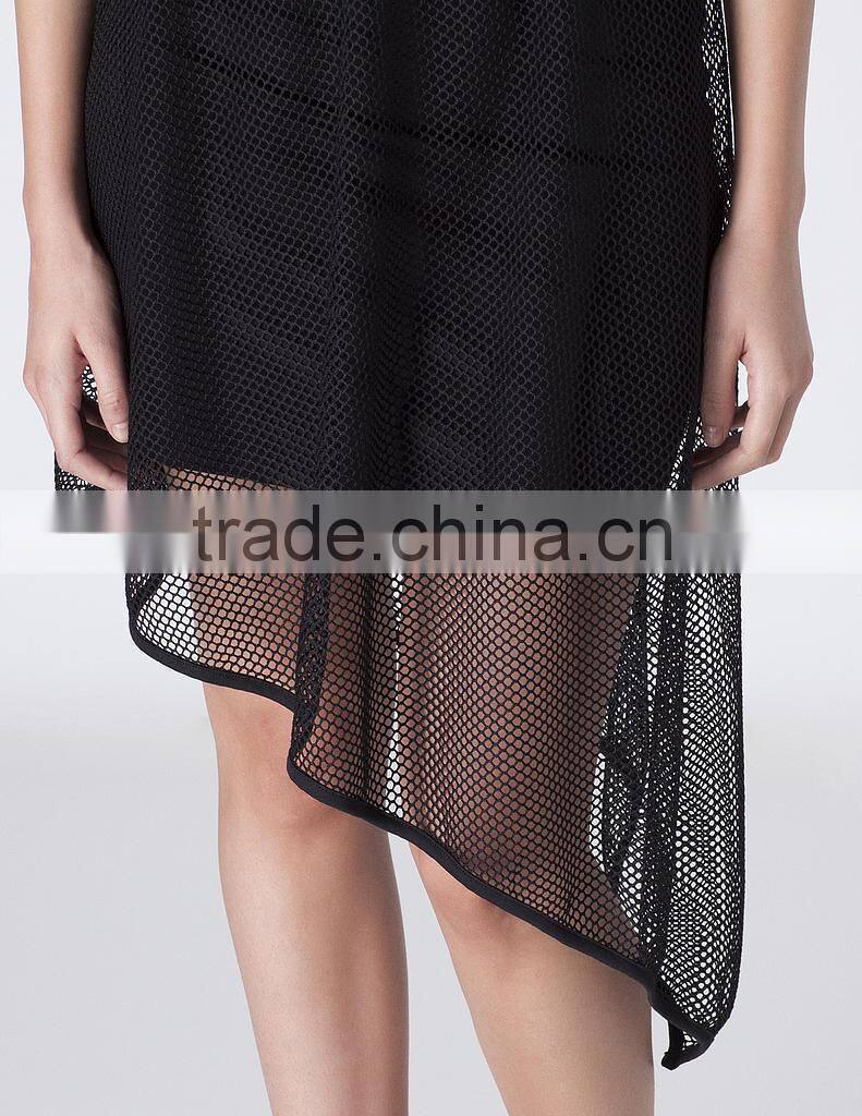 2015 new designs summer collection black mesh fabric pictures of mature women with short skirt