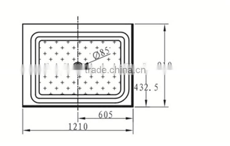 SUNZOOM square tube base,square shower base,low height shower base