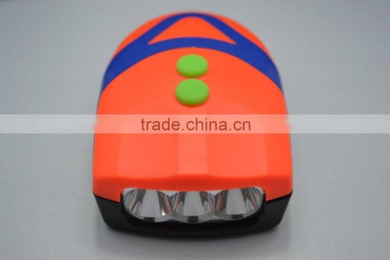 3 led bicycle headlights bicycle horn Multifunctional bike lights with a trumpet