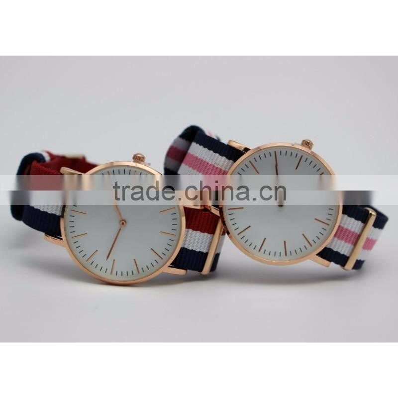 Selling trend Watch Men Women watch with full logo quartz watch clock hour wrist nylon watches