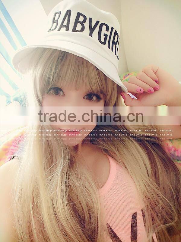 Fashion Bucket Hat Boonie Hunting Fishing Outdoor Cap Babygirl letter embroidered