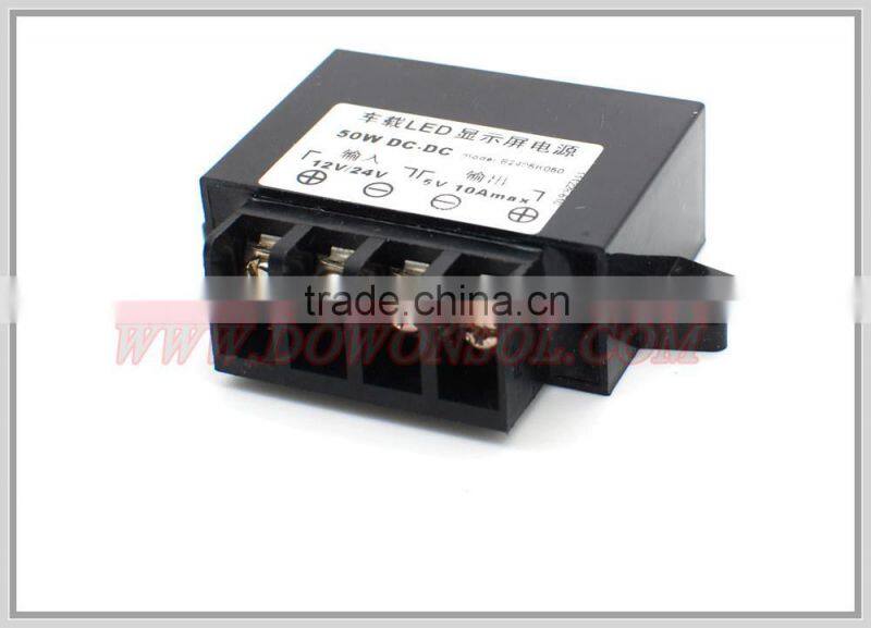 dc step down converter 12V/24V to 5V 10A 50Wmax for LED display Waterproof