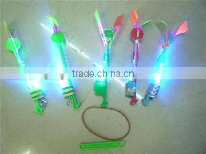 Led light up arrow helicopter night flyer