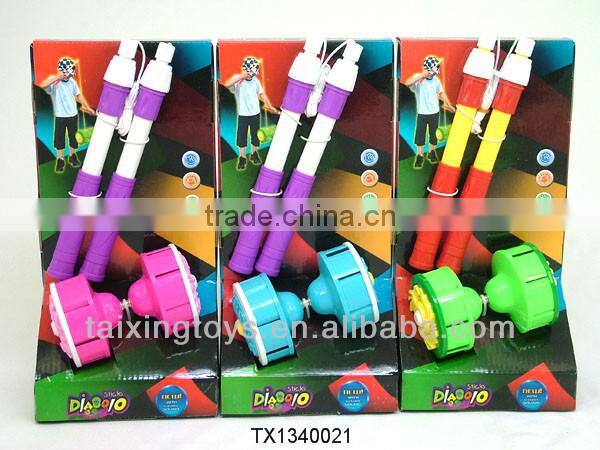 Multifunctional Children Wooden Telescopic Rod Diabolo BambooToys