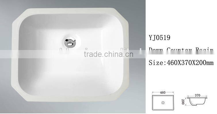 Popular wc bathroom basin, under counter basin/ under counter mounting
