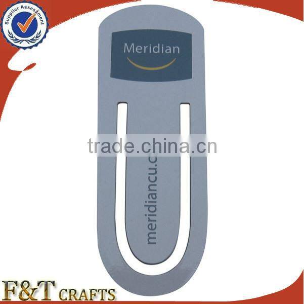 2015 custom round shape blank metal bookmark