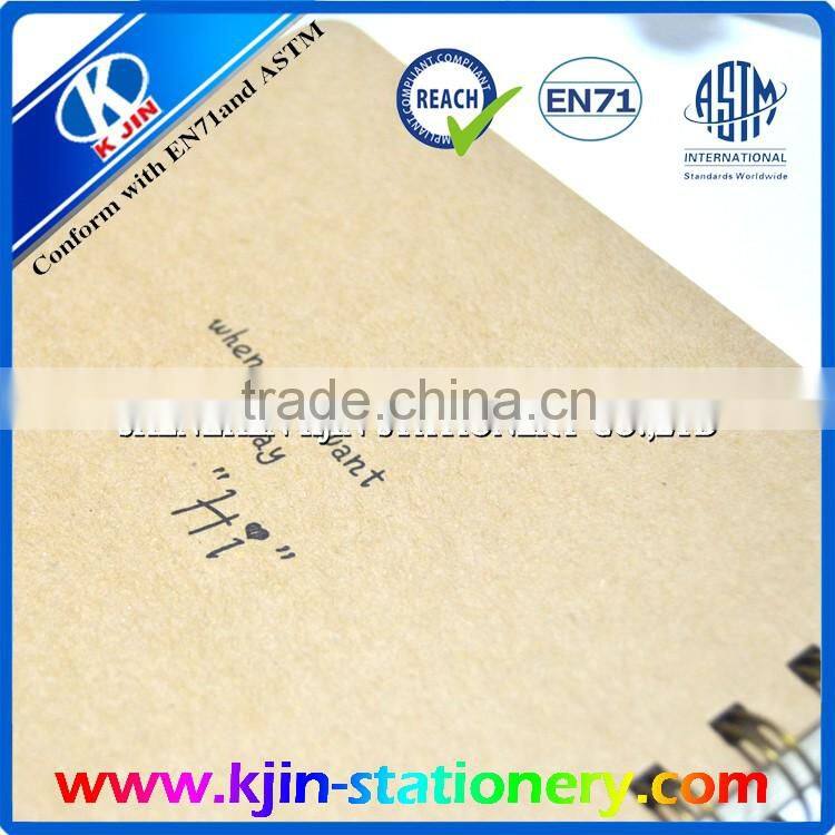Wholesale eco friendly notebook thick paper craft spiral notebook a5 back to school