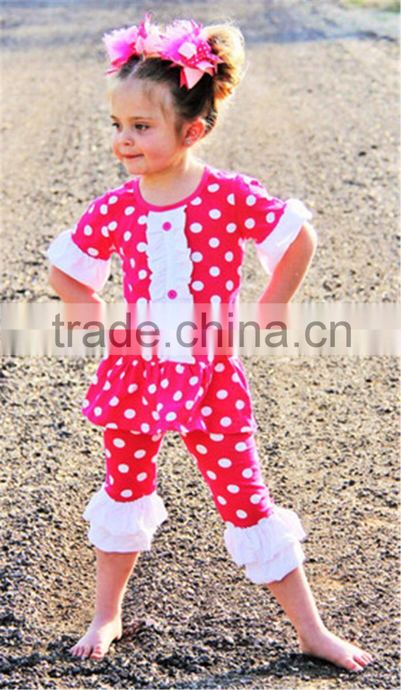 china cheap wholesale baby girl triple ruffle rugby clothes