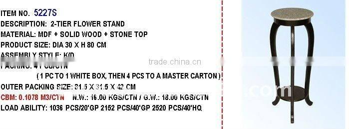 wood antique plant table