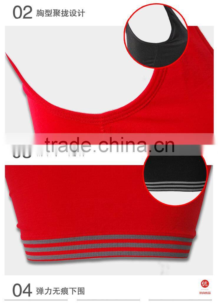Removable Pads Push Up Racerback Women Workout Gym Bra