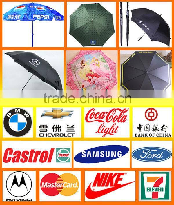 23"*8K xiamen electroplated frame square garden umbrella