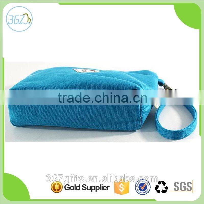 Fashion Design Makeup Plain Cotton Canvas Cosmetic Bag for Promotion