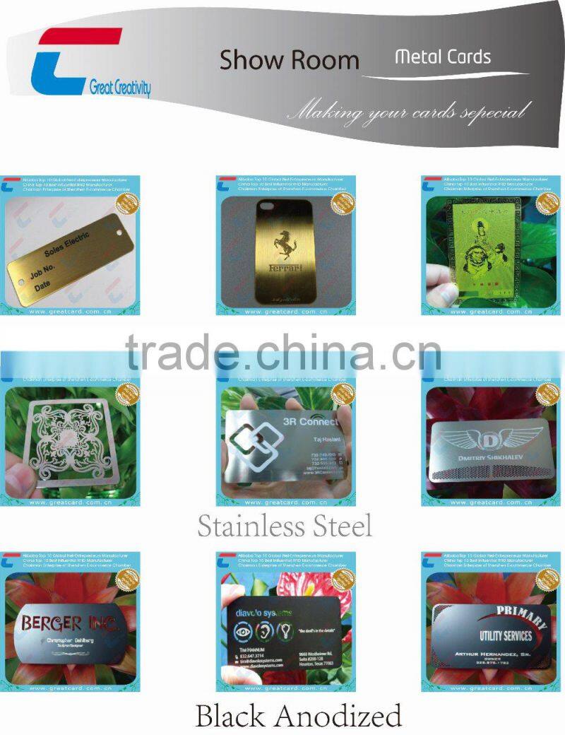 Complicated Engraved Gold Metal Card