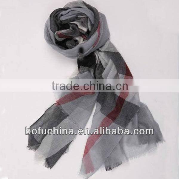Cshmere Classic Fashion Shawl Checked Design Polar Fleece Scarf