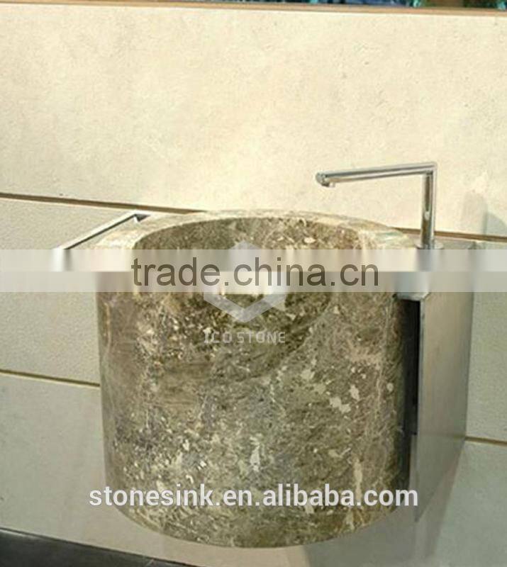 Bathroom wall-hung lavatorie bucket stone sink
