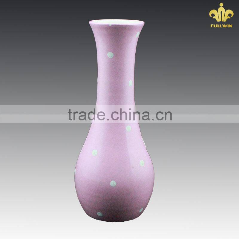 hand painted ceramic vases,hand made pink ceramic vase