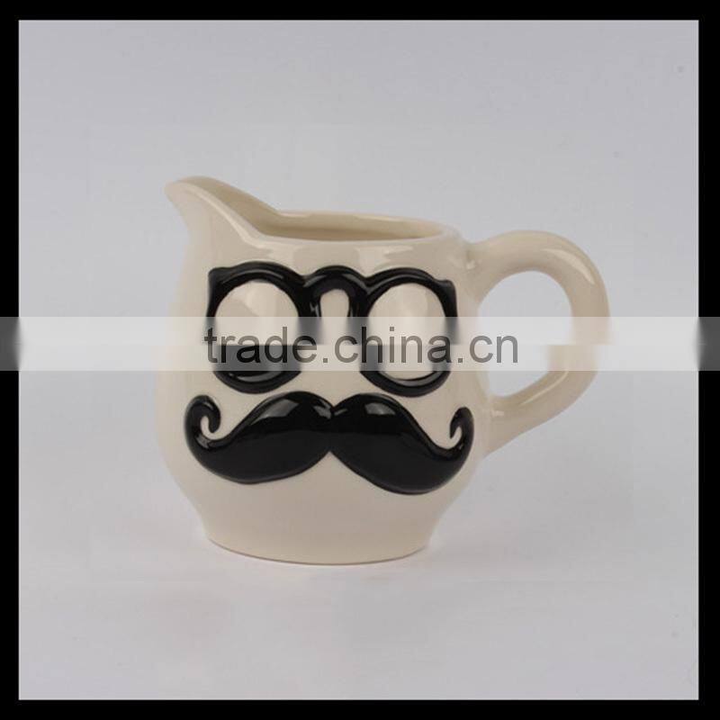 Ceramic Wholesale Mustache Storage Jars