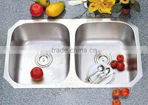 cUPC stainless steel double bowl kitchen sink 8247A