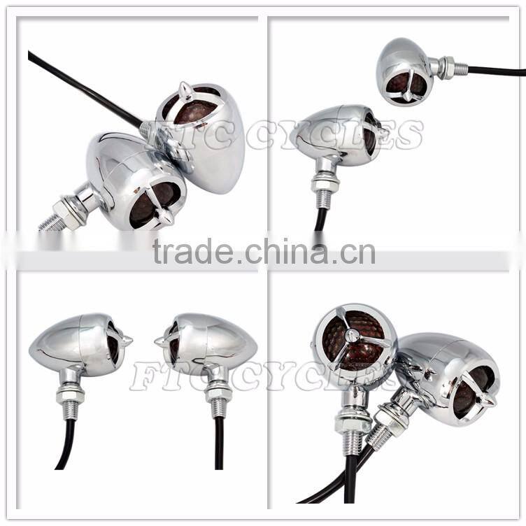 Tribar Smoke Turn Signal Vintage Motorcycle Indicator for Ducati Custom