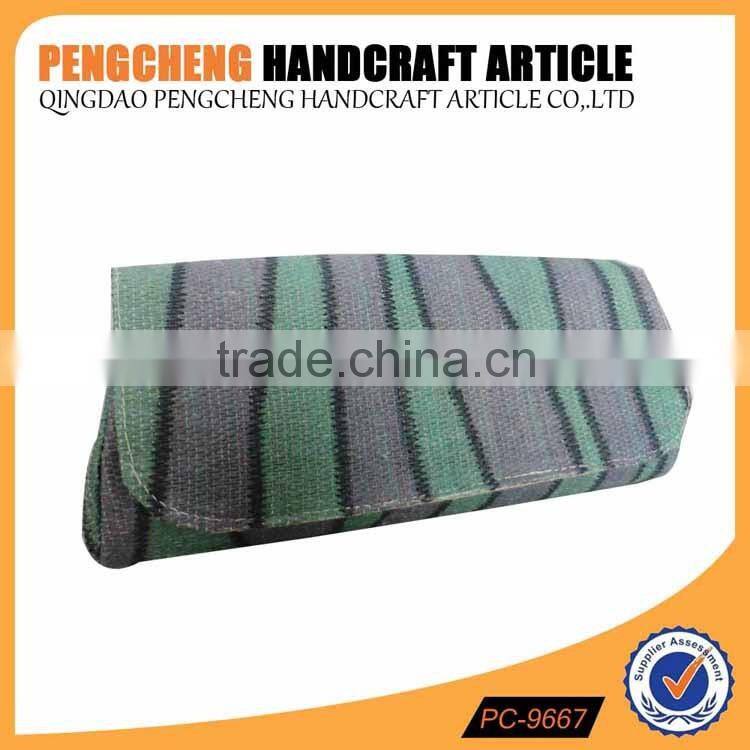 Party small bag paper straw and polyester material stripe women clutch bag