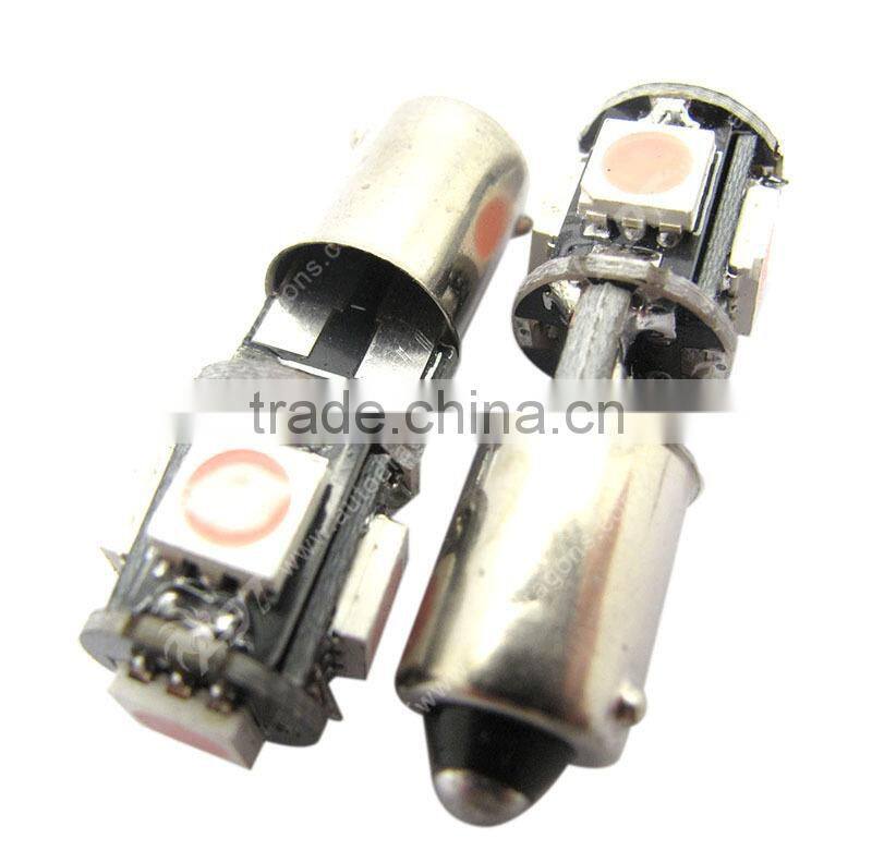 Canbus error-free T10 ba9s 5 led bulb purple color