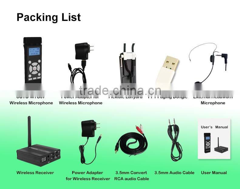 TP-WIRELESS 2.4GHz Wireless Portable Microphone System Laser Pointer USB Remote Control PPT Paging