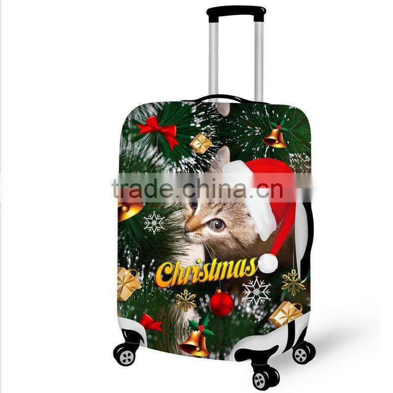 2016 promotional customized printed wholesale spandex luggage cover