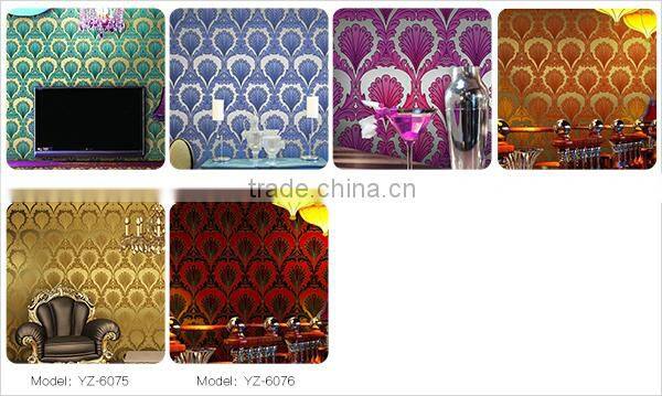 peacock feather pattern vinyl wallpaper entertainment 3d fashion wallpaper