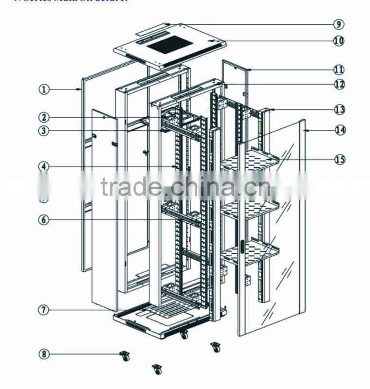 19" JS-C 37U standard vertical server network rack cabinet