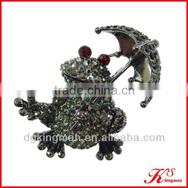 Frog And Umbrella Enamel Brooch Pins For Little Girl