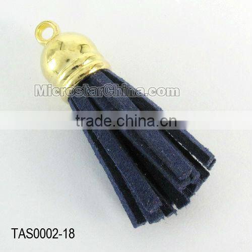 Tassel fit for key chain, Korea suede, about 33.5*10mm, mixed color