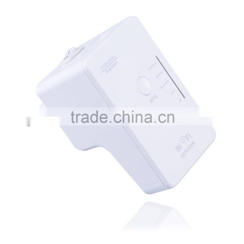 Wholesale Alibaba New Design Wireless 2.4GHz/5GHz Dual Band WIFI Signal Repeater Booster WiFi Router 300Mbps Wi Fi Adapter